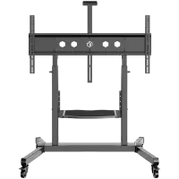 ONKRON Mobile TV Stand Rolling TV Cart for 50 to 100-Inch Screens up to 120 kg, black
