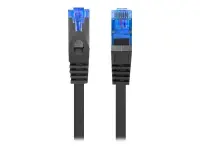 Lanberg | Patch Cord cat. 6 FTP | PCF6A-10CC-0025-BK | S/FTP | S/FTP shielding type – Aluminium braid on wire and each pair foiled additionally. The coating is made of low-smoke and Halogen-free materials (LSZH). Category compliance confirmed by Fluke tester.  Stranded wires made from CCA | Black