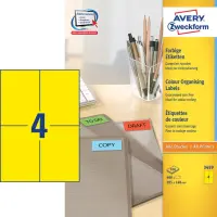 Etiketid Zweckform A4 105x148 100L, kollane