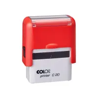 Tempel Colop Printer C20, punane korpus, sinine padi