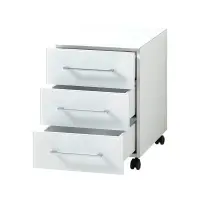 Sahtliboksid ratastel 42x50x60 cm, FL91 valge, 3 sahtlit