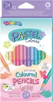 Värvilised pliiatsid Colorino 12 tk / 24 värvi, pastelsed – pilt 2