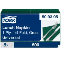 Lõunasöögisalvrätik Tork, 1-kihiline, tumeroheline, 500tk, 509305