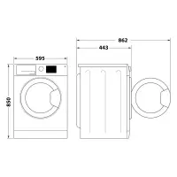 INDESIT | Washing machine | MTWSA 61294 WK EE | Energy efficiency class C | Front loading | Washing capacity 6 kg | 1150 RPM | Depth 42.5 cm | Width 59.5 cm | Display | Big Digit | White – pilt 3