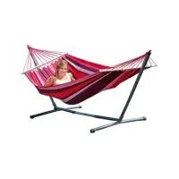 Amazonas SummerSet (Sumo RockStone + hammock fuego) Double Hammock with Stand, 210x120 cm, 120 kg