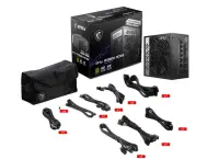 MSI MPG A1000G PCIE5 toiteallika komponent 1000 W 20+4 pin ATX ATX Must – pilt 4