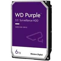HDD Video Surveillance WD Purple 6TB CMR, 3.5'', 256MB, SATA 6Gbps, TBW: 180