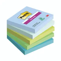 Märkmepaber Post-it® Super Sticky Z, Oasis Colour, 76mm x 76mm, 5 tk