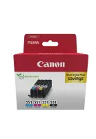 Canon 6509B016 tindikassett 4 tk Originaal Must, Tsüaan, Magenta, Kollane