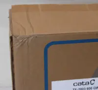 SALE OUT. CATA | Hood | TF 2003 600 GWH | Telescopic | Energy efficiency class C | Width 60 cm | 390 m³/h | Mechanical control | LED | White Glass | DAMAGED PACKAGING, DENT ON CORPUS, DAMAGED PAINT | 22 month(s) – pilt 4