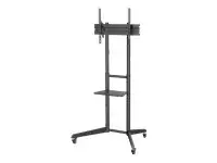 DIGITUS TV Cart with shelf 37-70inch bk