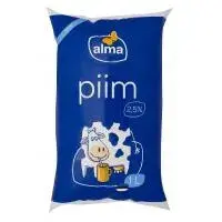 Piim ALMA, 2,5% 1l kile (kogus 2 tükki)