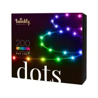 Twinkly | Dots Smart LED Lights 200 RGB (Multicolor), 10m, Transparent | RGB – 16M+ colors