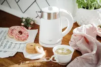 Adler | Kettle | AD 1372 | Electric | 800 W | 0.6 L | Plastic/Stainless steel | 360° rotational base | White