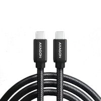 Axagon Data and charging USB 3.2 Gen1 cable lengh 3 m. PD 60W, 3A. Black braided.