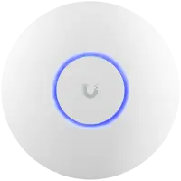 UBIQUITI U6+, WiFi 6, 4 spatial streams, 140 m² (1,500 ft²) coverage, 300+ connected devices, Powered using PoE, GbE uplink.