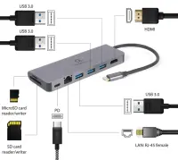 I/O ADAPTER USB-C TO HDMI/USB3/5IN1 A-CM-COMBO5-05 GEMBIRD – pilt 4