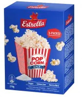 Mikropopkorn  ESTRELLA soolaga (3x90g) (kogus 2 tükki)
