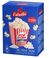 Mikropopkorn  ESTRELLA soolaga (3x90g) (kogus 2 tükki)