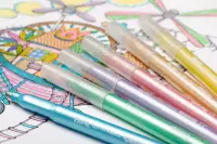 Marker Colorino, Glitter, 6tk, pastell