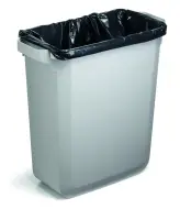 Prügikast DURABIN® 60L, hall, ristkülikukujuline (kaas eraldi ostetav) – pilt 3