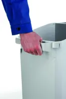 Prügikast DURABIN® 60L, hall, ristkülikukujuline (kaas eraldi ostetav) – pilt 5
