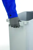 Prügikast DURABIN® 60L, hall, ristkülikukujuline (kaas eraldi ostetav) – pilt 6
