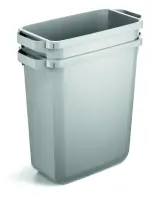 Prügikast DURABIN® 60L, hall, ristkülikukujuline (kaas eraldi ostetav) – pilt 11