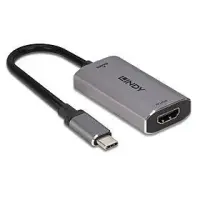 Lindy 43327 videokaabliadapter 0,11 m USB tüüp-C HDMI Must, Hall – pilt 2
