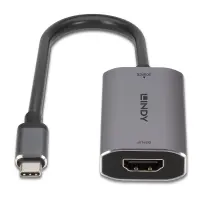 Lindy 43327 videokaabliadapter 0,11 m USB tüüp-C HDMI Must, Hall – pilt 4