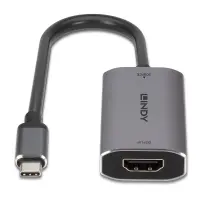 Lindy 43327 videokaabliadapter 0,11 m USB tüüp-C HDMI Must, Hall – pilt 6