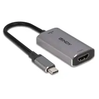 Lindy 43327 videokaabliadapter 0,11 m USB tüüp-C HDMI Must, Hall – pilt 6