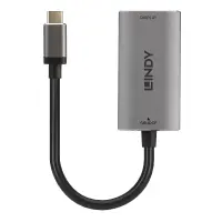 Lindy 43327 videokaabliadapter 0,11 m USB tüüp-C HDMI Must, Hall – pilt 8