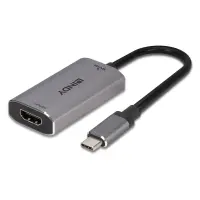 Lindy 43327 videokaabliadapter 0,11 m USB tüüp-C HDMI Must, Hall – pilt 11