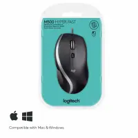 LOGI M500 Corded Mouse Black – pilt 2