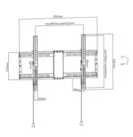 TV SET ACC WALL MOUNT 37-80"/WM-80T-01 GEMBIRD – pilt 4