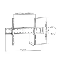 TV SET ACC WALL MOUNT 37-70"/WM-70T-02 GEMBIRD – pilt 2