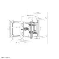 Neomounts WL40S-910BL16 telerikinnitus 177,8 cm (70") Must – pilt 2