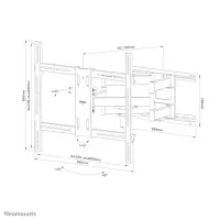 Neomounts WL40S-950BL18 telerikinnitus 2,79 m (110") Must – pilt 14