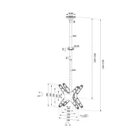 Neomounts FPMA-C340DBLACK telerikinnitus 190,5 cm (75") Must – pilt 14
