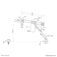 Neomounts DS75-450BL2 monitori kinnitus ja alus 81,3 cm (32") Laud Must – pilt 27