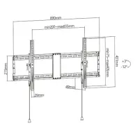 TV SET ACC WALL MOUNT 43-90"/WM-90T-01 GEMBIRD – pilt 3