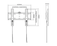 TV SET ACC WALL MOUNT 23-42"/WM-42F-01 GEMBIRD – pilt 6