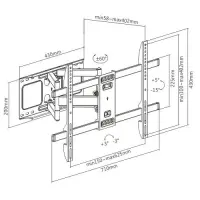 TV SET ACC WALL MOUNT 37-80"/WM-80ST-02 GEMBIRD – pilt 9
