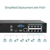 TP-Link VIGI NVR1008H-8MP võrguvideosalvesti (NVR) Must – pilt 4