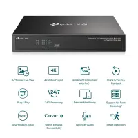 TP-Link VIGI NVR1008H-8MP võrguvideosalvesti (NVR) Must – pilt 7