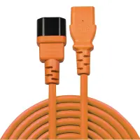 Lindy 30473 toitekaabel Must, Oranž 0,5 m C14 pistikut C13 pistikut