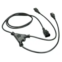 Lindy 30363 toitekaabel Must 1 m C14 pistikut 2 x C13 pistikut