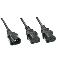 Lindy 30363 toitekaabel Must 1 m C14 pistikut 2 x C13 pistikut – pilt 6