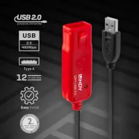 Lindy 42782 USB-kaabel USB 2.0 12 m USB A 0,48 Gbit/s Must – pilt 15